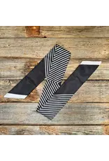 TWILLY BLACK AND WHITE STRIPE NECK SCARF