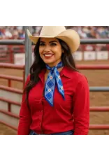 TWILLY BLUE STRIPE RED HEART SKINNY NECK TIE