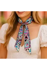 TWILLY PINK PURPLE BLUE GEOMETRIC NECK TIE