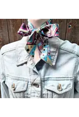 TWILLY PINK PURPLE BLUE GEOMETRIC NECK TIE