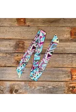 TWILLY PINK PURPLE BLUE GEOMETRIC NECK TIE