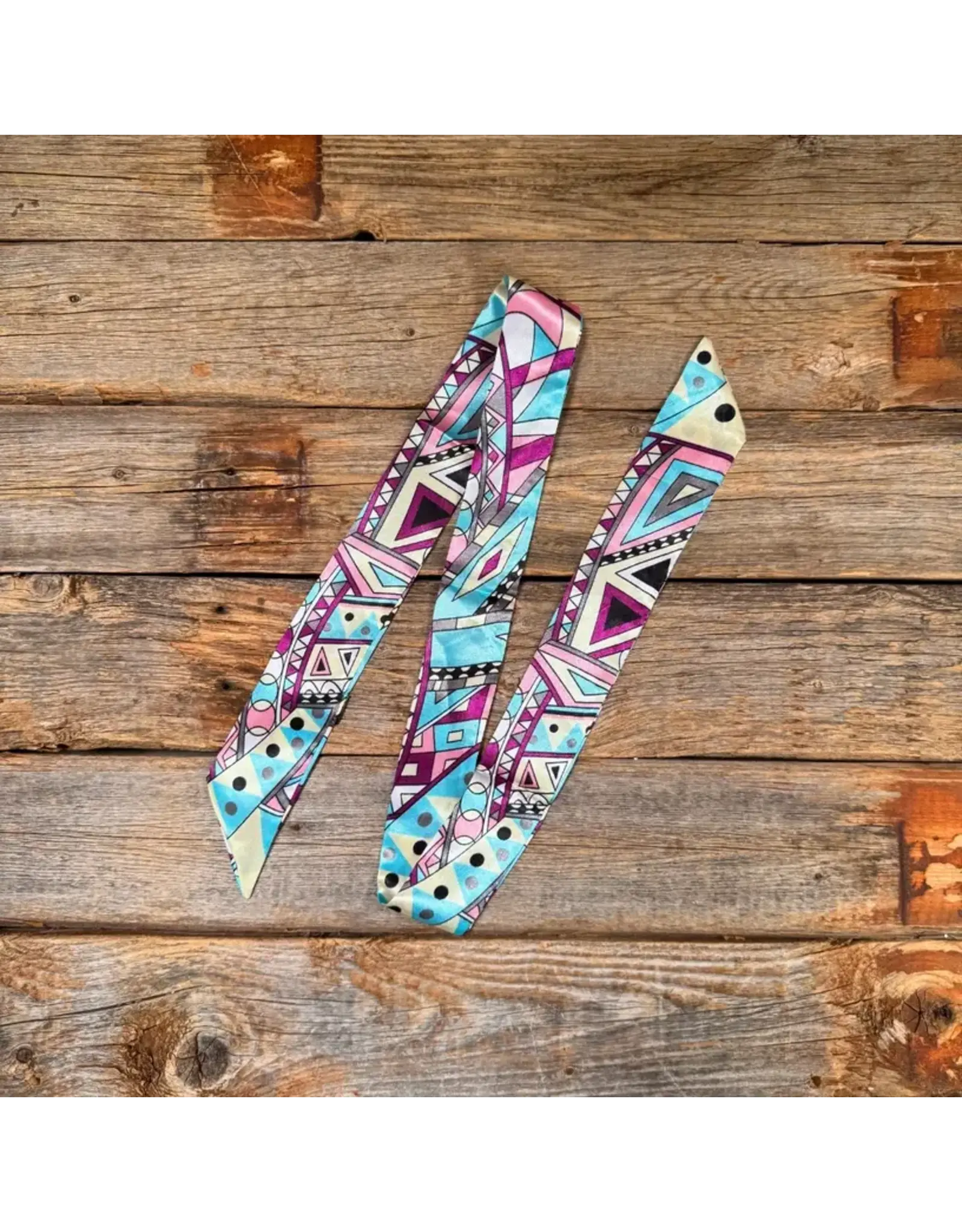 TWILLY PINK PURPLE BLUE GEOMETRIC NECK TIE