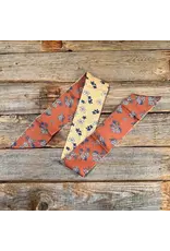 TWILLY BROWN AND TAN WITH BLUE AND WHITE FLOWERS