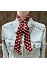 TWILLY BURGUNDY AND CREAM WITH HEARTS