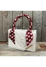 TWILLY BURGUNDY AND CREAM WITH HEARTS