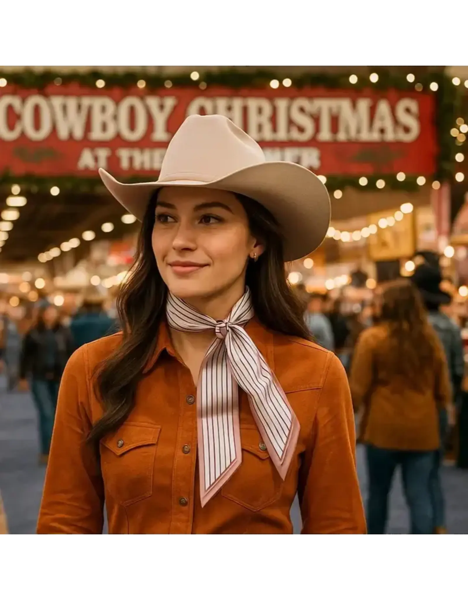 TWILLY BEIGE WITH NAVY AND ORANGE STRIPES