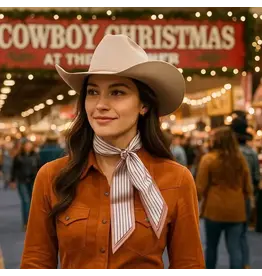 TWILLY BEIGE WITH NAVY AND ORANGE STRIPES