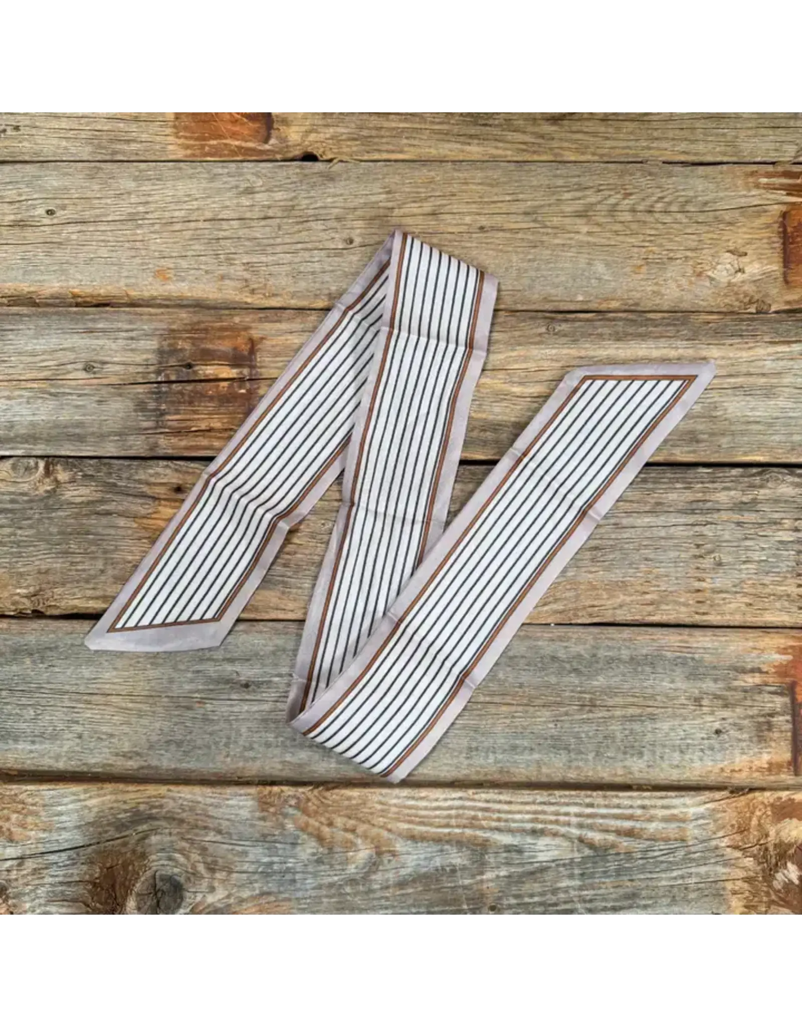 TWILLY BEIGE WITH NAVY AND ORANGE STRIPES