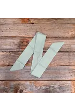 TWILLY GREEN AND WHITE STRIPE NECK SCARF