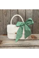 TWILLY GREEN WITH WHITE POKA DOTS