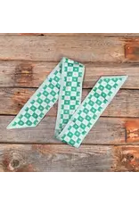 TWILLY GREEN AND WHITE CHECKERED WITH GREEN HEARTS