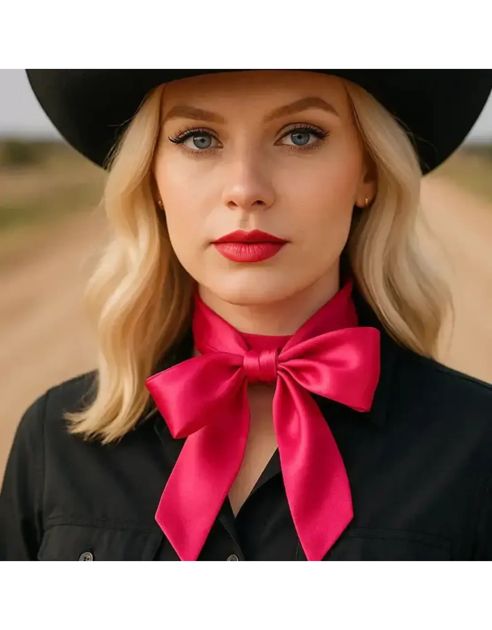 TWILLY HOT PINK SKINNY NECK SCARF