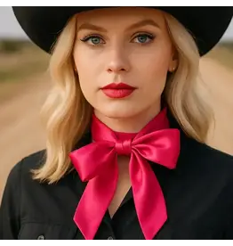 TWILLY HOT PINK SKINNY NECK SCARF