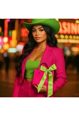 TWILLY LIME GREEN SKINNY NECK SCARF