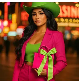 TWILLY LIME GREEN SKINNY NECK SCARF