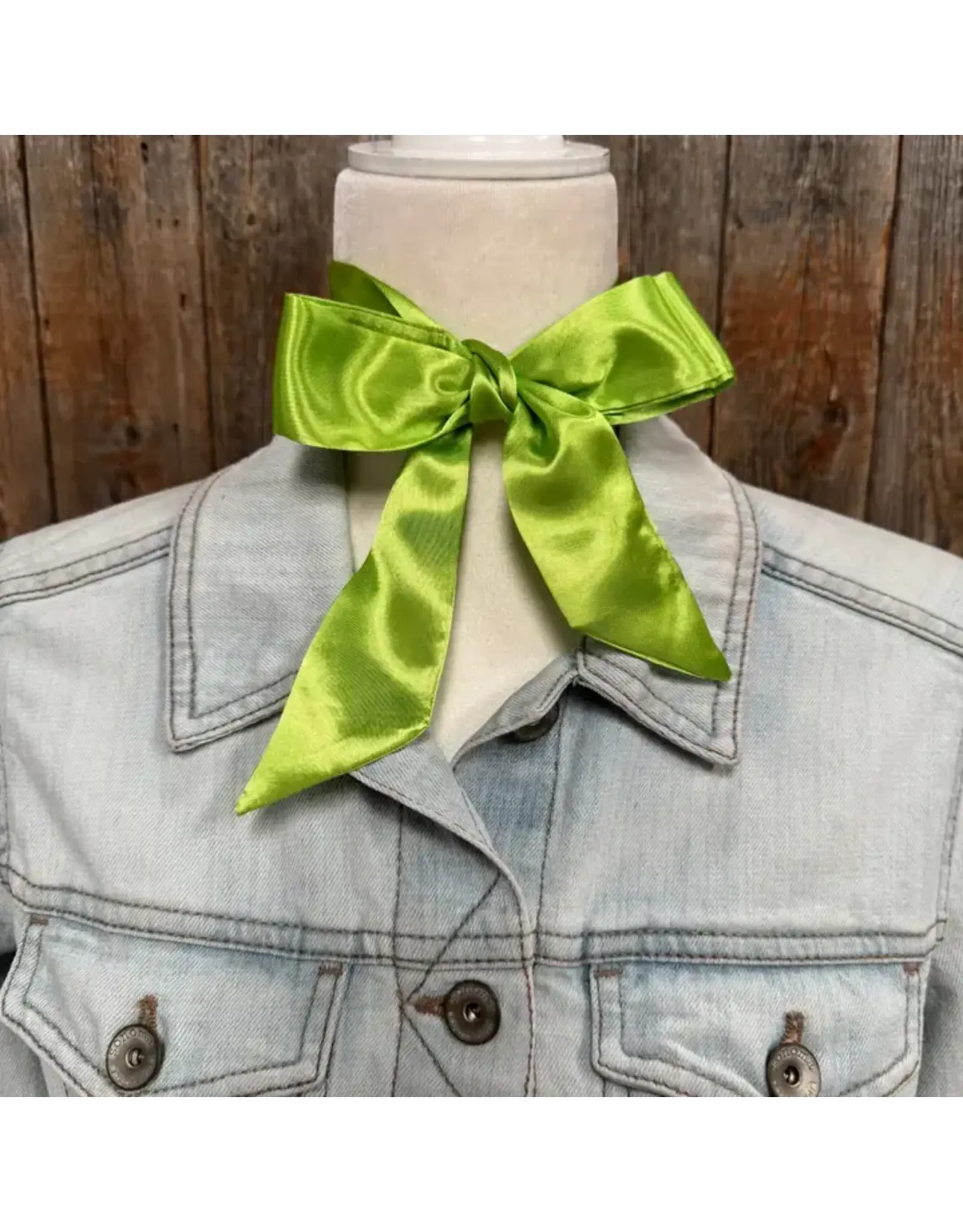 TWILLY LIME GREEN SKINNY NECK SCARF
