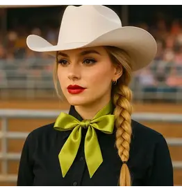 TWILLY GREEN SKINNY NECK SCARF