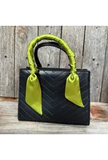 TWILLY GREEN SKINNY NECK SCARF