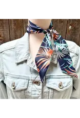 TWILLY NAVY BLUE WITH HAWAIIAN FLOWERS