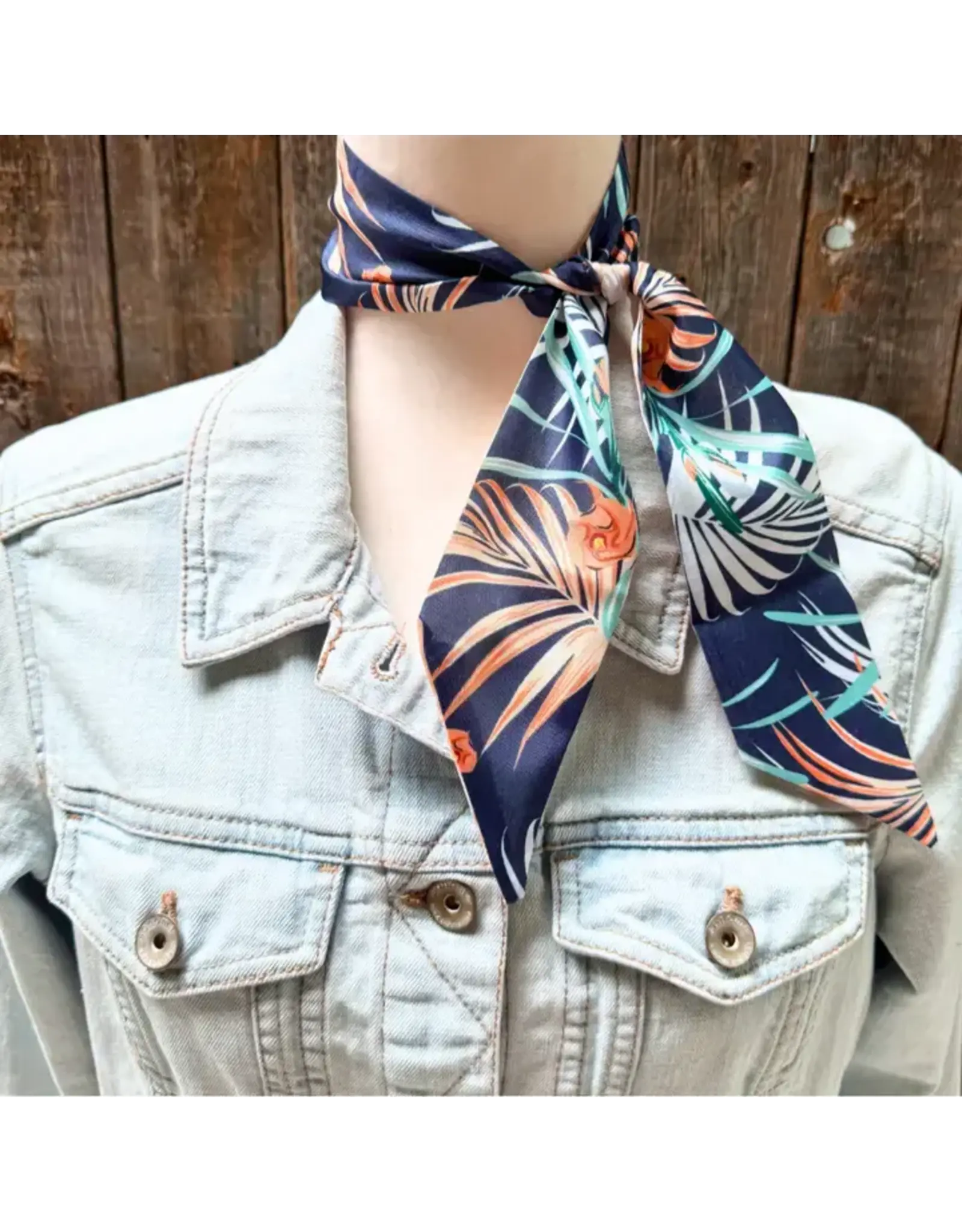 TWILLY NAVY BLUE WITH HAWAIIAN FLOWERS