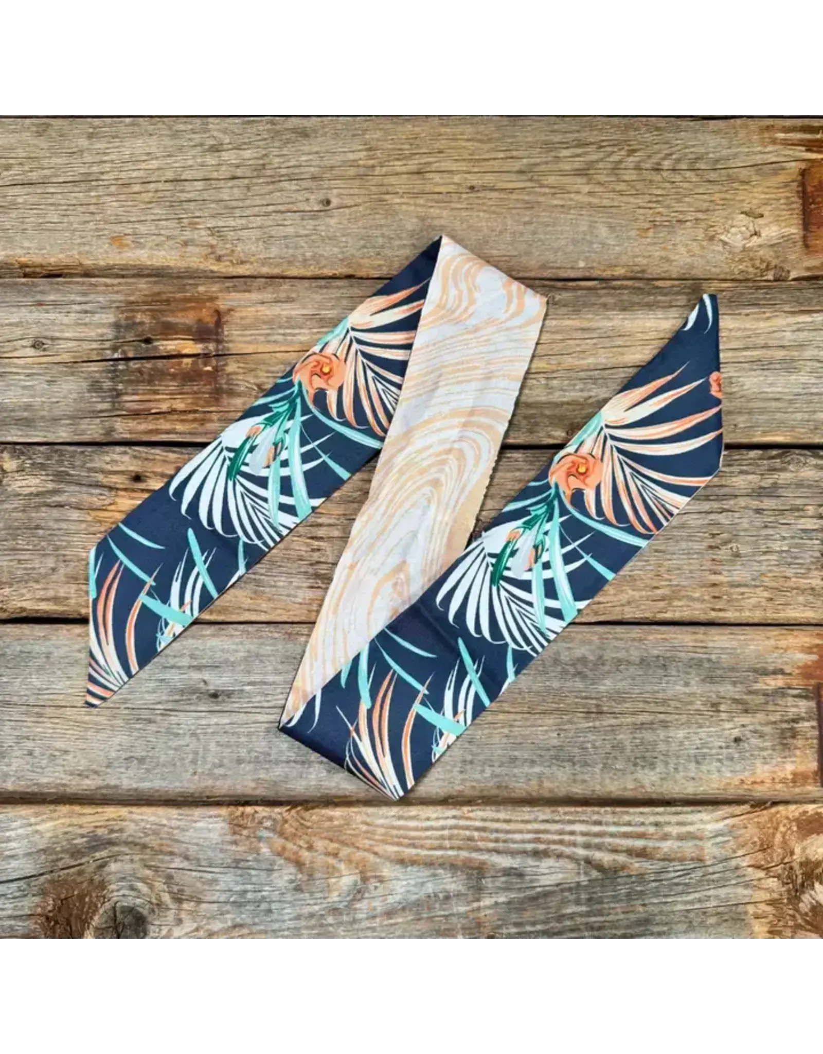 TWILLY NAVY BLUE WITH HAWAIIAN FLOWERS