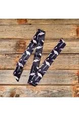 TWILLY NAVY WITH FLAMINGOS SKINNY NECK SCARF