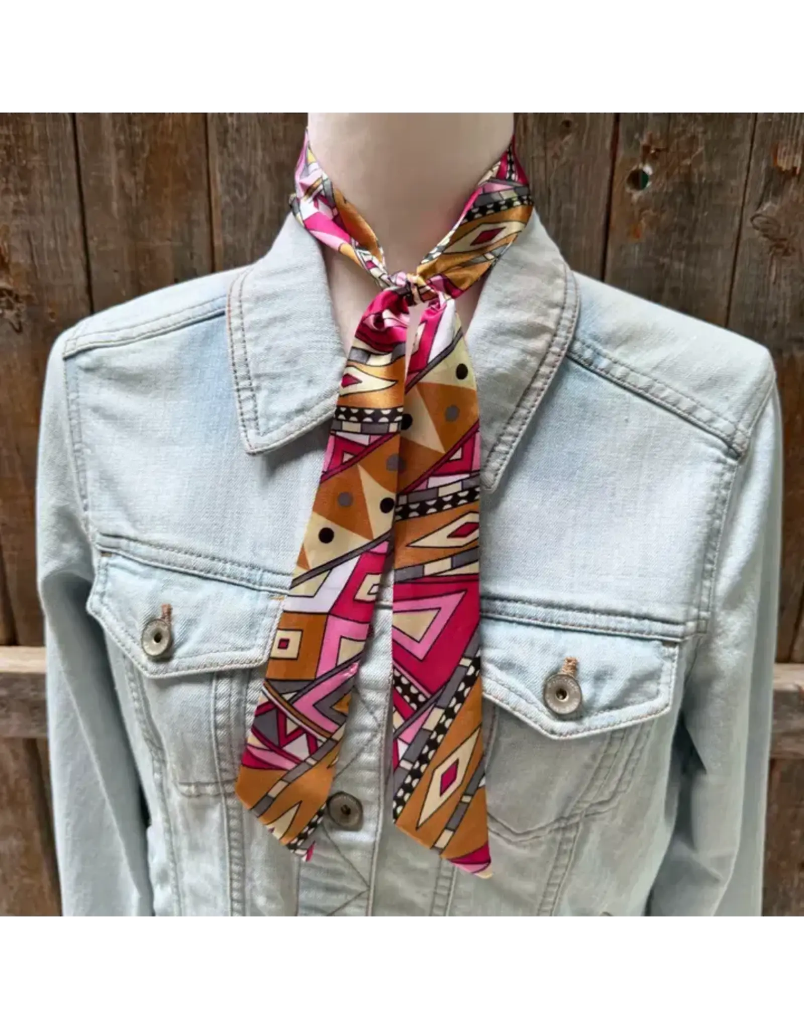 TWILLY PINK AND BROWN GEOMETRIC