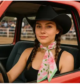 TWILLY PINK WHITE AND GREEN FLORAL