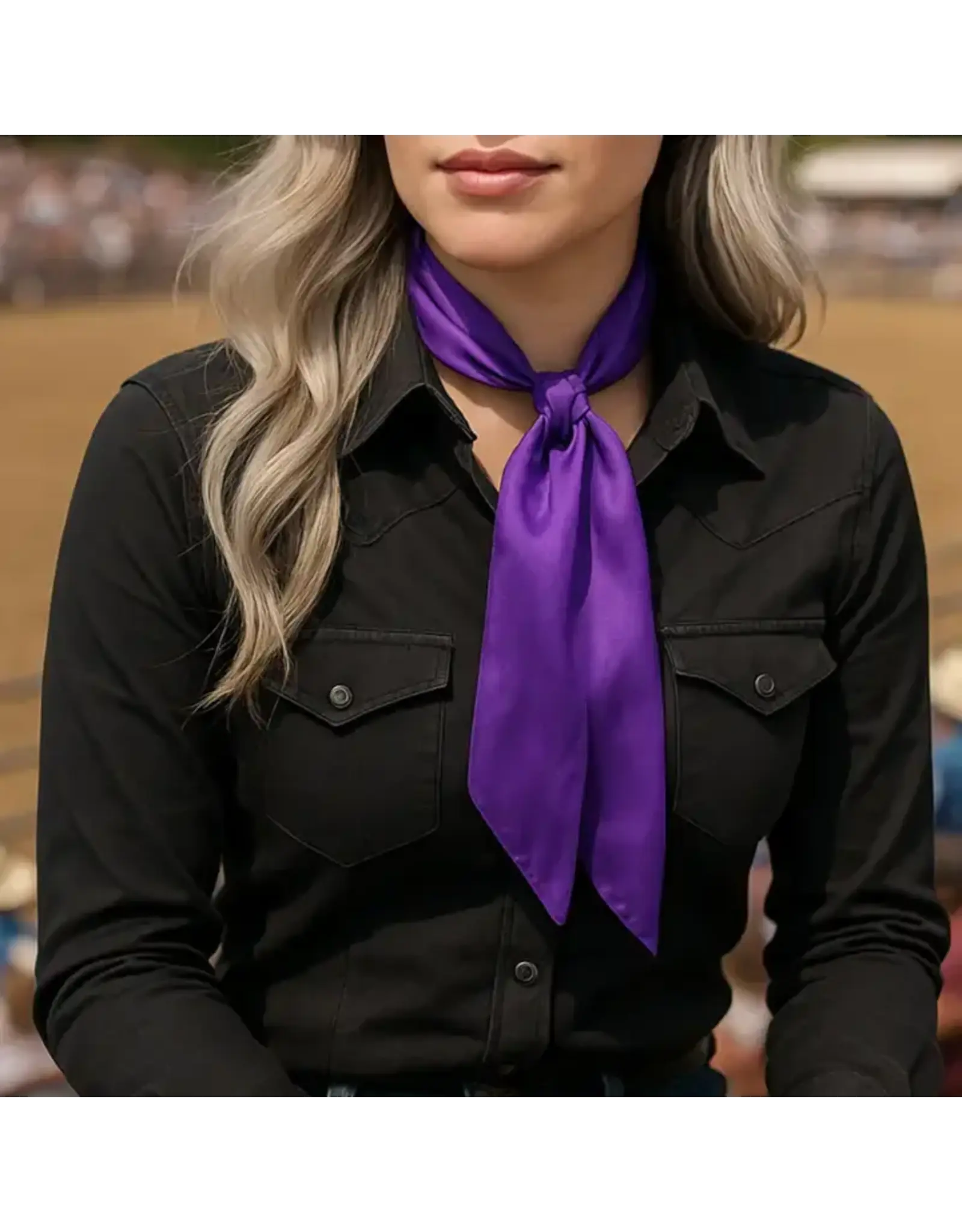 TWILLY BRIGHT PURPLE SKINNY NECK SCARF