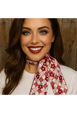 TWILLY RED AND WHITE CHECKERED FLORAL