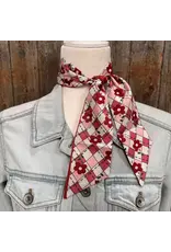 TWILLY RED AND WHITE CHECKERED FLORAL