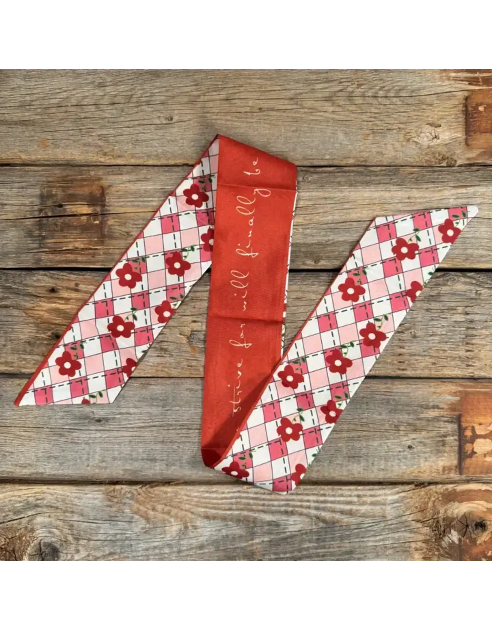 TWILLY RED AND WHITE CHECKERED FLORAL