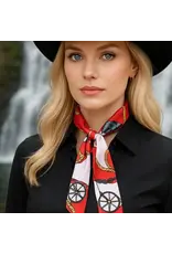 TWILLY RED AND WHITE WESTERN PRINT