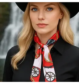 TWILLY RED AND WHITE WESTERN PRINT