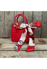 TWILLY RED AND WHITE WESTERN PRINT