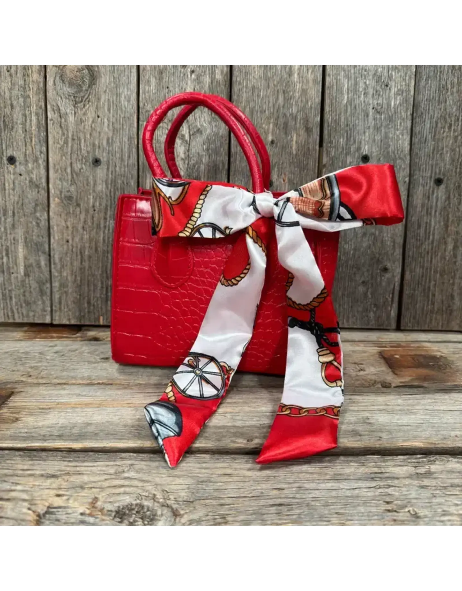 TWILLY RED AND WHITE WESTERN PRINT