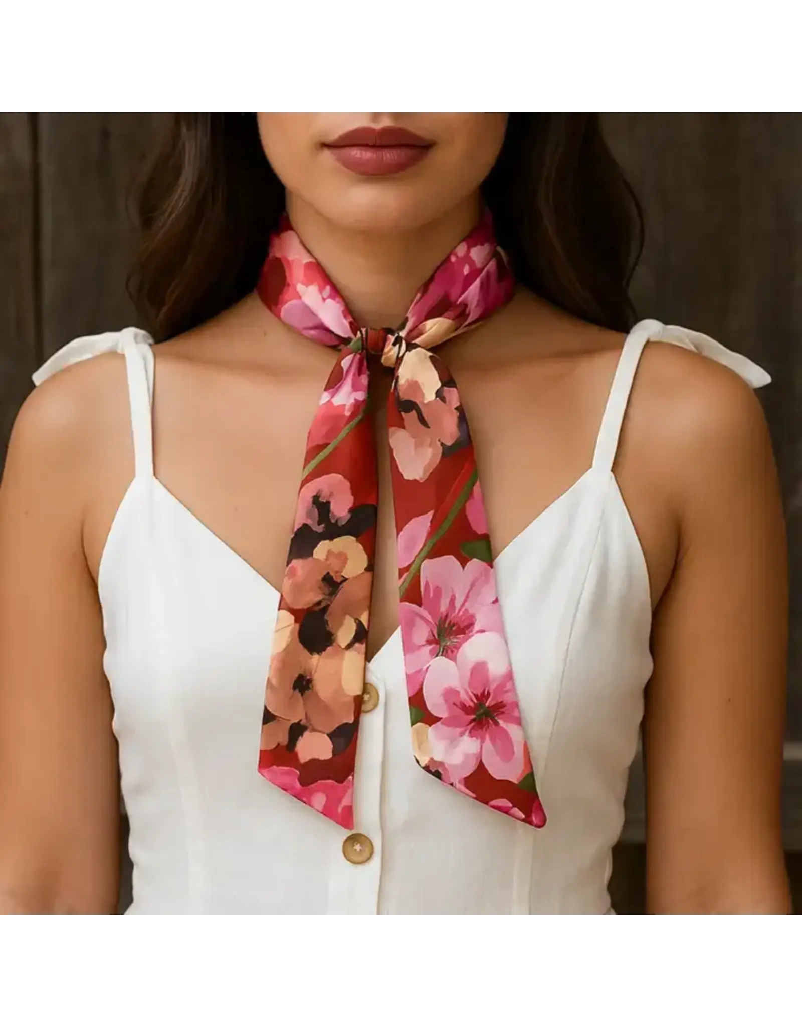 TWILLY RED AND PINK FLORAL