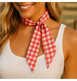 TWILLY RED AND WHITE GINGHAM