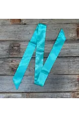 TWILLY SOLID TURQUOISE SKINNY NECK SCARF