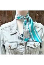 TWILLY TURQUOISE WHITE ABSTRACT