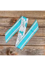 TWILLY TURQUOISE WHITE ABSTRACT