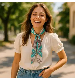 TWILLY TURQUOISE NAUTICAL PATTERN