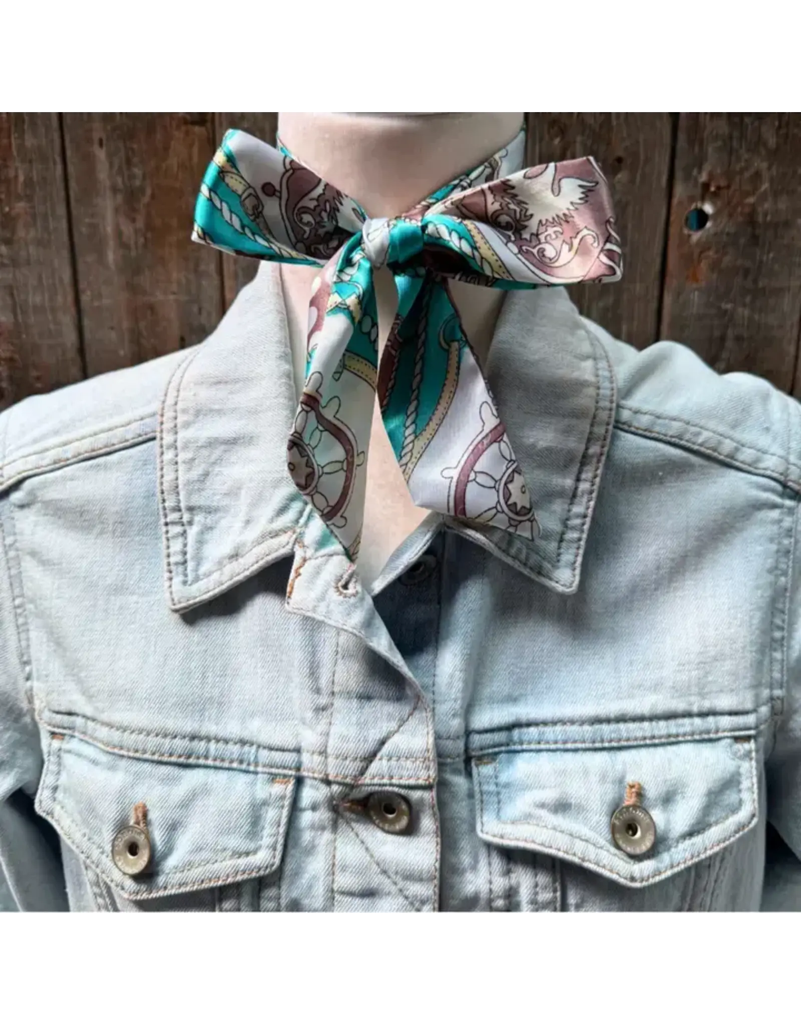 TWILLY TURQUOISE NAUTICAL PATTERN