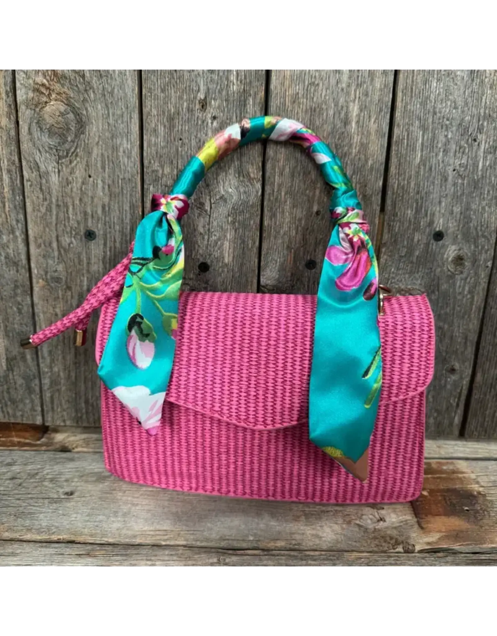 TWILLY TURQUOISE WITH PINK FLOWERS