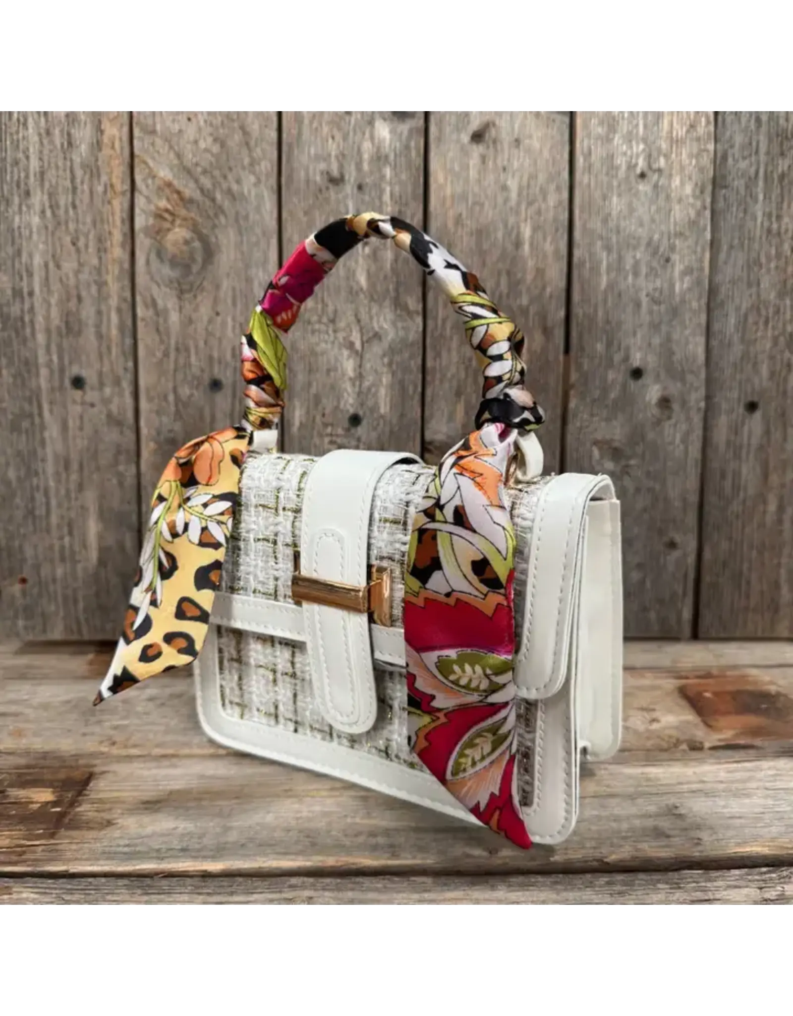 TWILLY BLACK WITH LEOPARD PATTERN AND FLOWERS