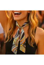 TWILLY YELLOW AND GRAY GEOMETRIC PRINT