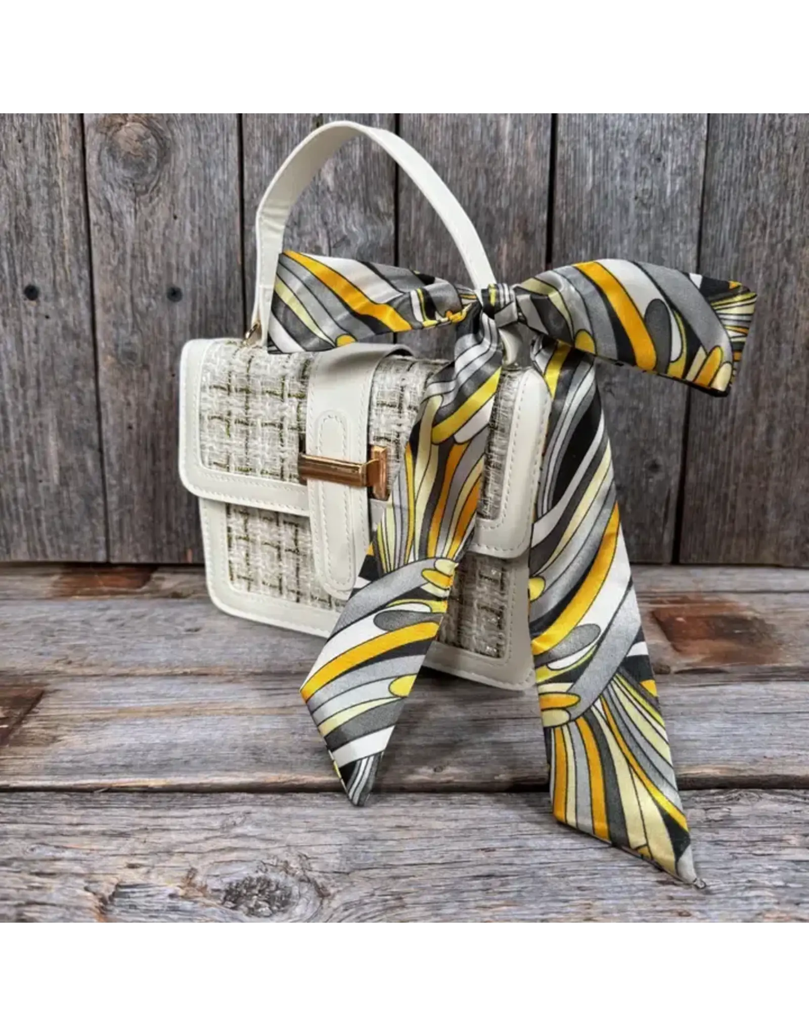 TWILLY YELLOW AND GRAY GEOMETRIC PRINT