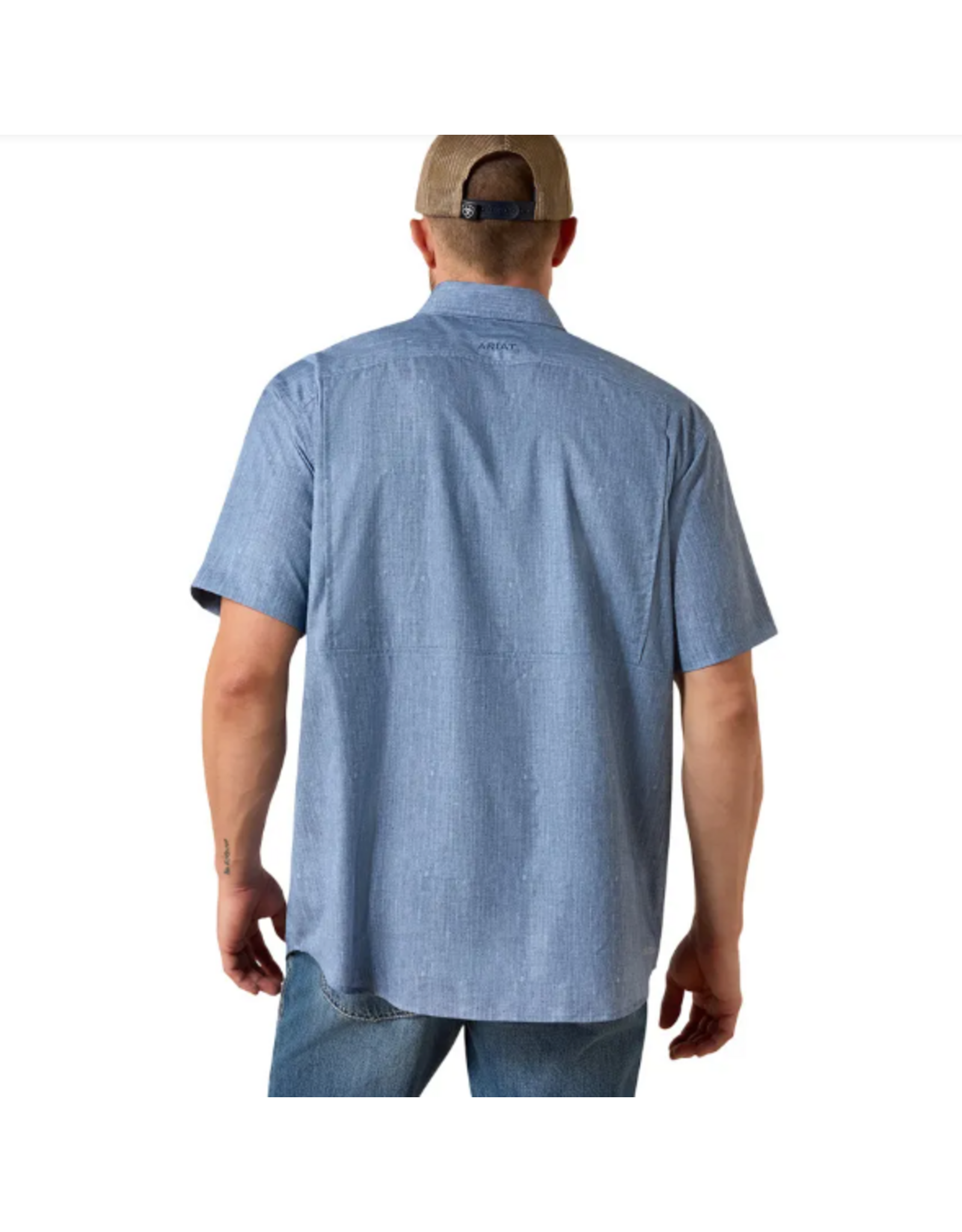 ARIAT SHIRT MNS S/S PRINTED VENTTEK CAPTAIN'S BLUE