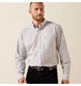 ARIAT SHIRT MNS L/S BUTTON UP WF CORY WHITE STRIPE