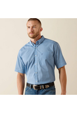 ARIAT SHIRT MNS S/S WF CASH BLISSFUL BLUE MEDALLION PRINT